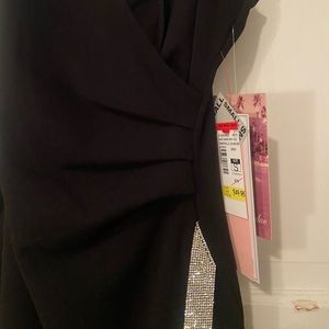 Black prom dress with rhinestones